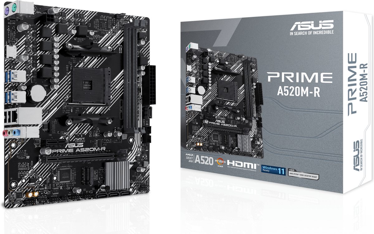 ASUS PRIME A520M-R AMD A520 Socket AM4 micro ATX