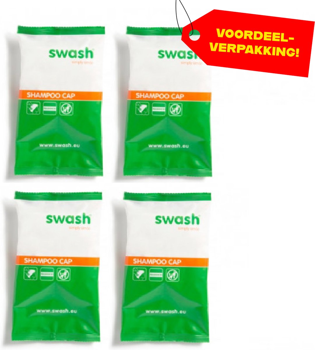 Goedkoopste 4x Swash Shampoo Cap Geparfumeerd - Voordeelverpakking!