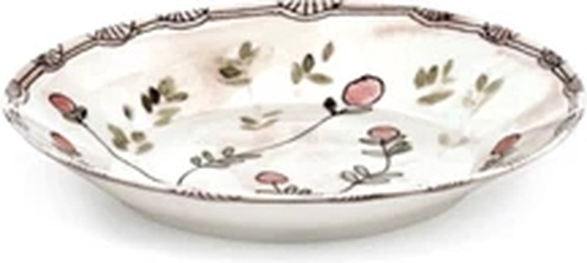 Serax Marni Midnight Flowers Mirtillo Nude diep bord D22cm H3.2cm roze / groen
