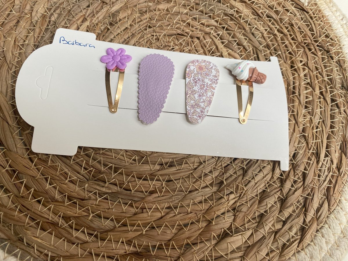 Klikklak haarspeldjes Barbara- kinderknipjes - Babyhaarclipjes - Kinderhaaraccessoires - Haarspeldjes kinderen - Haaraccessoires meisjes - Haarspeldjes baby - Kinder haarspeldjes - Kinder haarclips - Haarspeldjes kind
