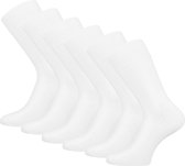 6 paires de chaussettes SQOTTON® Coton - Sans couture - Homme & Femme - Wit - Taille 43-46