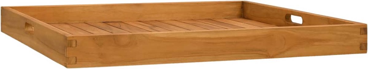 vidaXL - Dienblad - 70x70 - cm - massief - teakhout