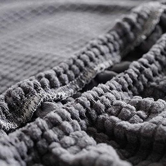 Housse de tête de lit, gris, protecteur, housse de tête de lit, uni, design, housse de tête de lit, housse, 180 cm, extensible, lavable, amovible, uni, pour chambre (gris encre)