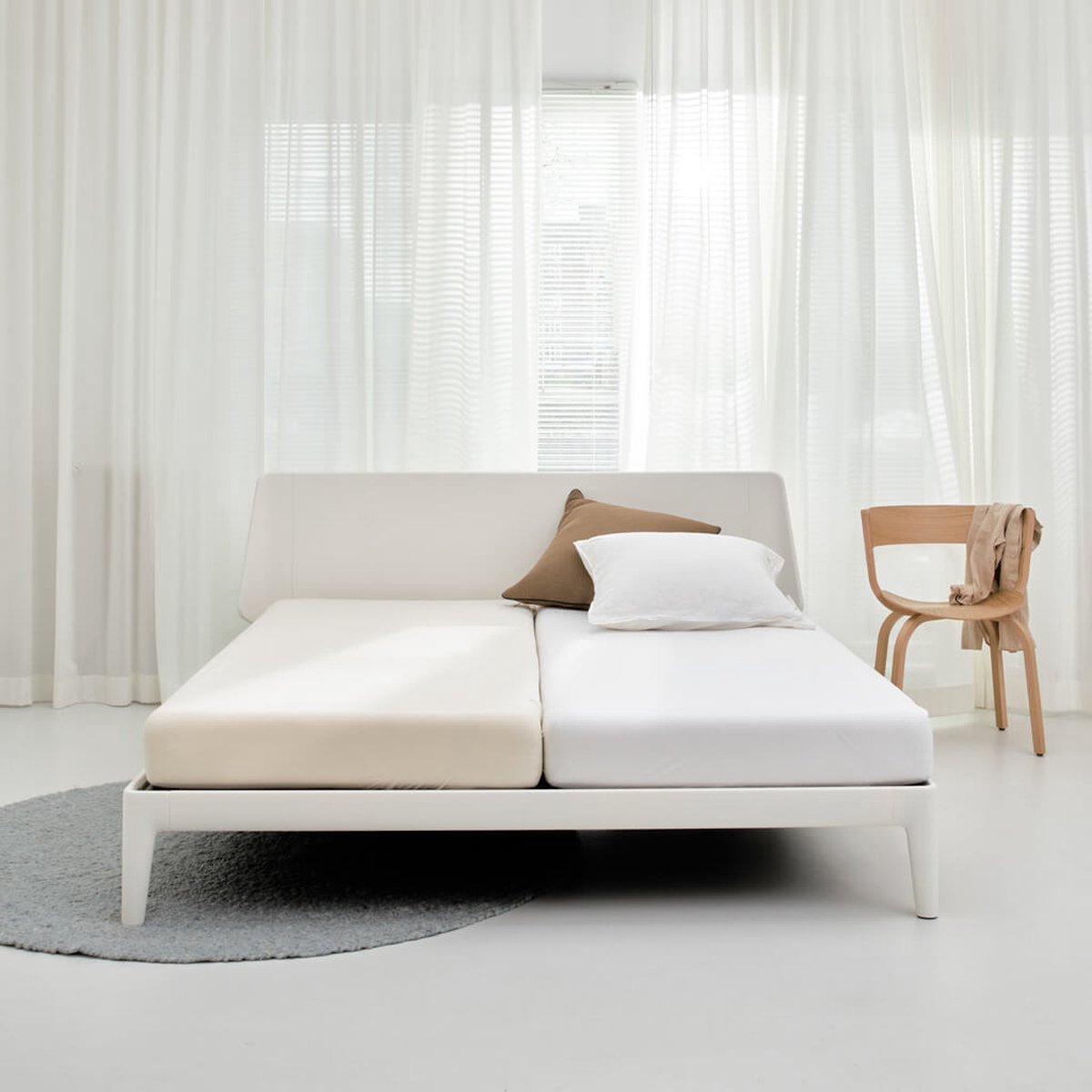 Auping Jersey 235 hoeslaken voor matras - 180/200 x 200/210/220 cm - Wit - Biologisch katoen thumbnail 4
