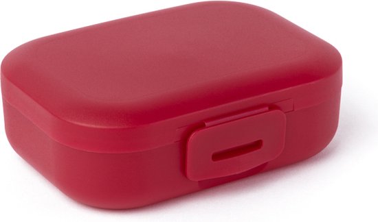 Petite boîte à snacks rouge avec fermeture à clip