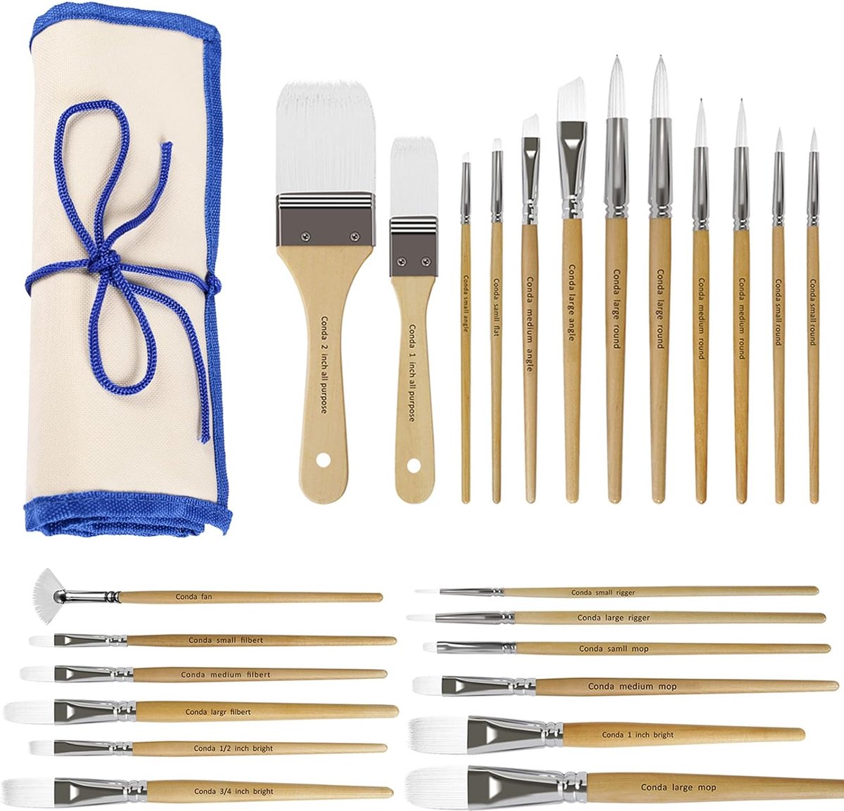 Acrylpenselenset met etui, 24