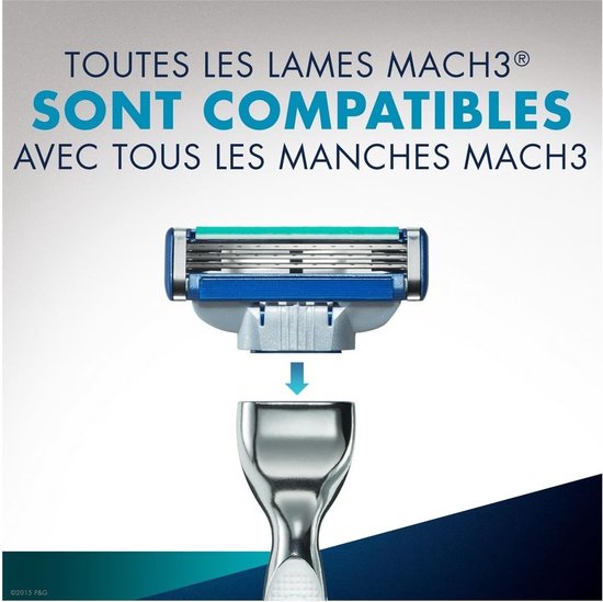 Gillette Mach3 Turbo Scheerapparaat en 2 navullingen