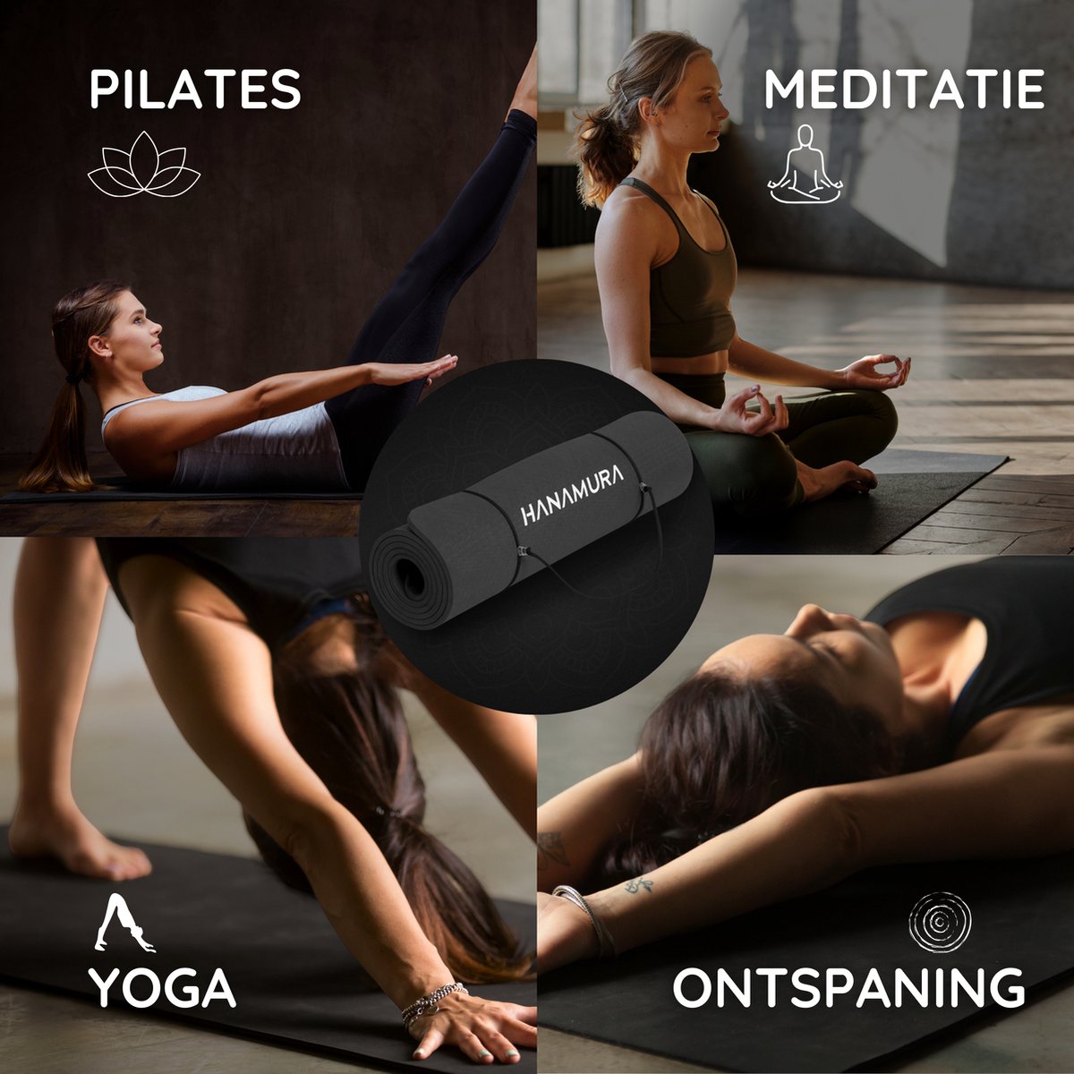 Hanamura Yoga Mat 8mm TPE thumbnail 4