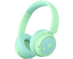 StayPowered Koptelefoon voor Kinderen - Kinderhoofdtelefoon met 60 Uur Accu en Volumebegrenzing - Draaibare Oorschelpen - Zachte Oorkussens - Ingebouwde Microfoon - Bluetooth - Eenvoudige Bediening - Groen - Levering Sneller dan Aangegeven!
