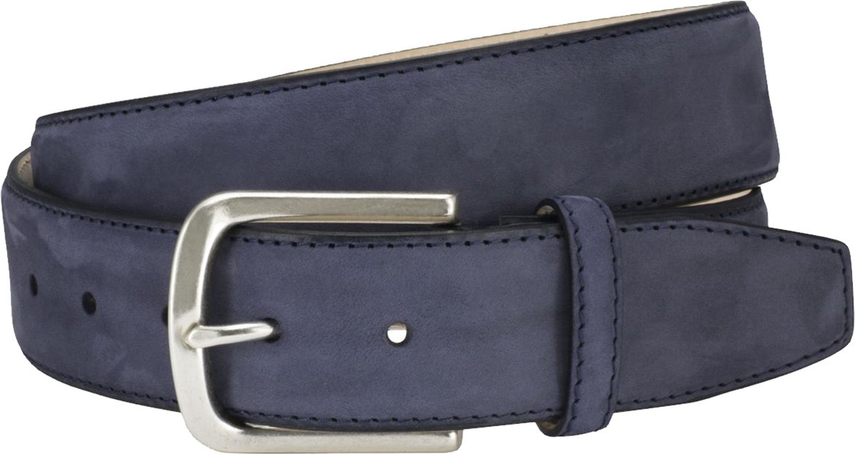 LINDENMANN leren heren riem - marineblauw