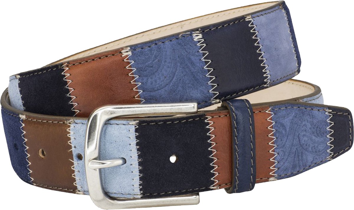 LINDENMANN leren heren riem - meerkleurig