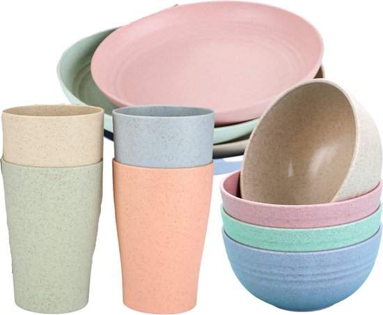 Trimming Shop 16 stuks Melamine dinerset | Service voor 4 personen