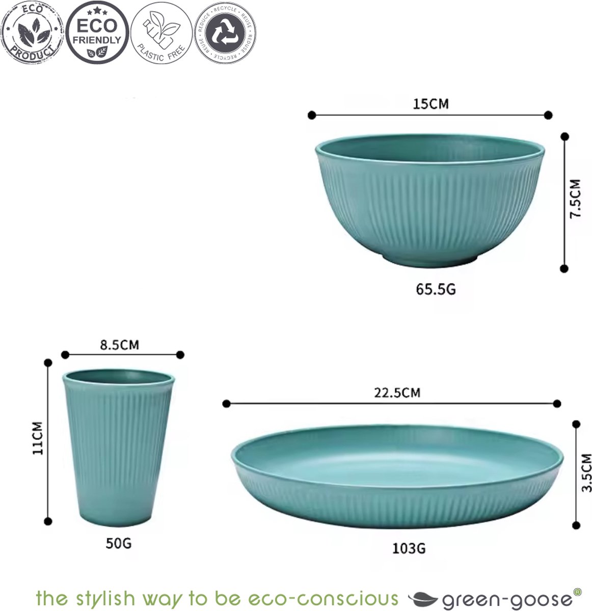 Black Snake® Campingservies, set van 2, campingservies bestek, outdoor serviesset, 8 personen