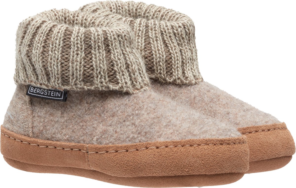 Bergstein Cozy Lux Unisex Junior Sloffen - Beige