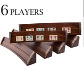 Handgemaakte Ovale Rummy Speelset - Okey - Luxe Uitgave - Inclusief Tas Rummi Bordspel Okey Takimi 3