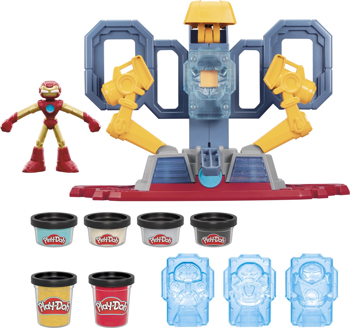 Play-Doh Marvel Iron Man Harnas Laboratorium Speelset - Boetseerklei - Inclusief Iron Man figuur — afbeelding 3