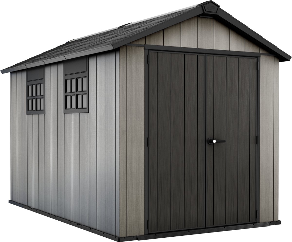 Keter Oakland 7511 Tuinhuis - 229x350x242cm - Grijs