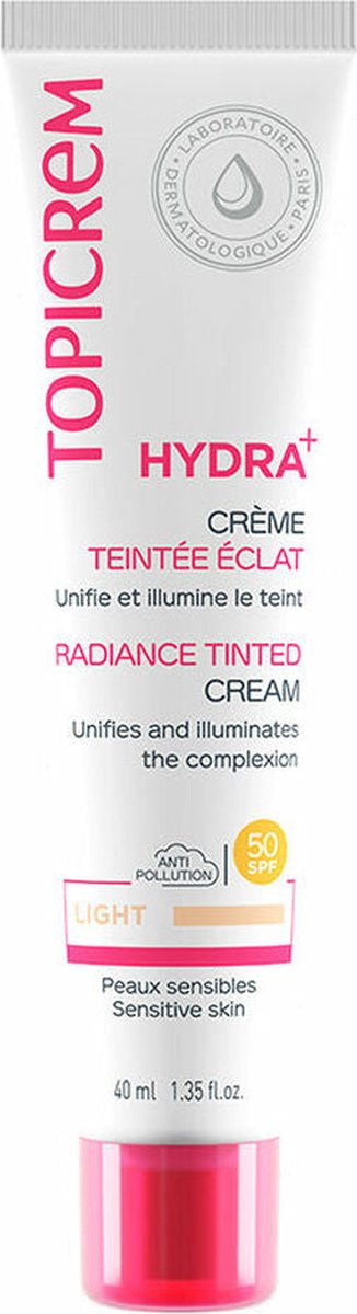 TOPICREM Face Care Dagcrème Hydra+ Radiance Tinted Cream Light 40ml