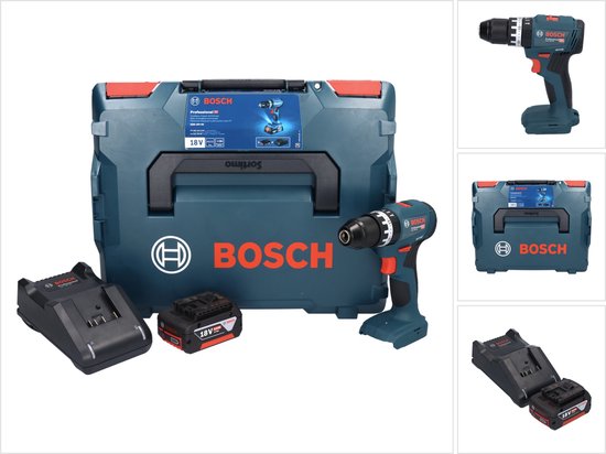 Bosch GSB 18V-45 accu klopboormachine 18 V 45 Nm borstelloos + 1x accu 5.0 Ah + lader + L-Boxx