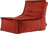 icon "Dolce" Fluwelen Zitzak Lounger, Terracotta, XXL Zitzakstoel Volwassenen met Vulling, Woonkamerzitzakken