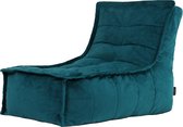 icon "Dolce" Fluwelen Zitzak Lounger, Teal Groen, XXL Zitzakstoel Volwassenen met Vulling, Woonkamerzitzakken