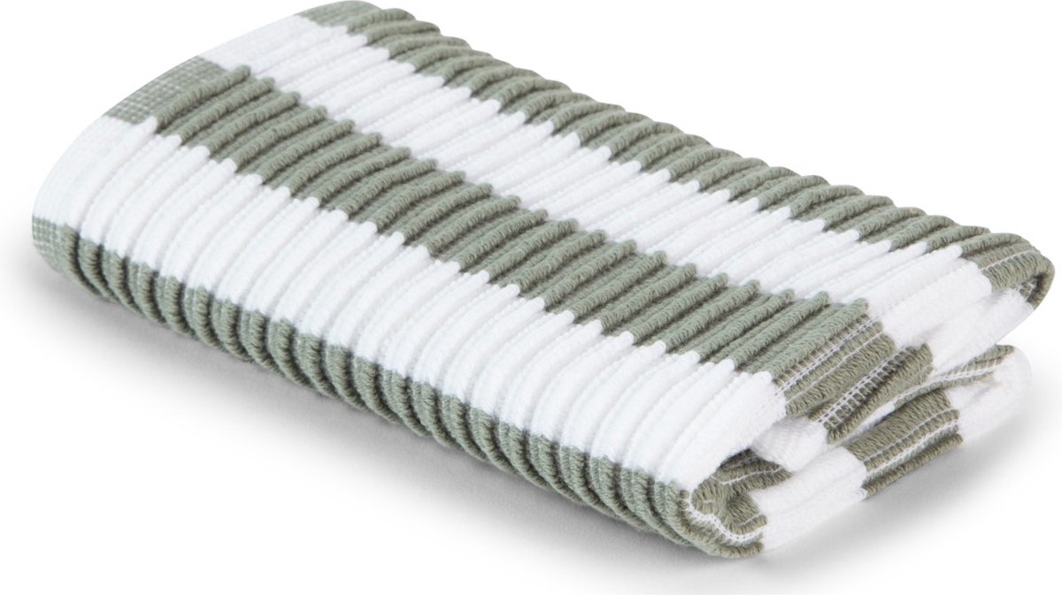 Linolux Vaatdoek - Wit Grijs Groen - 12 stuks