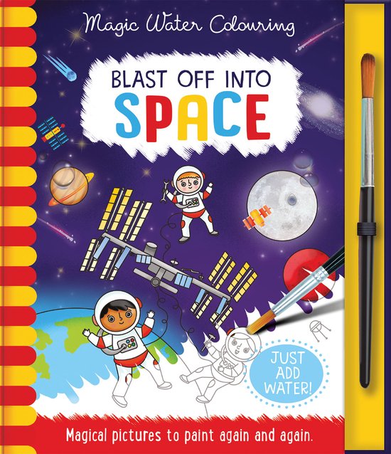 Magic Water Colouring- Blast Off Into - Space - cover
