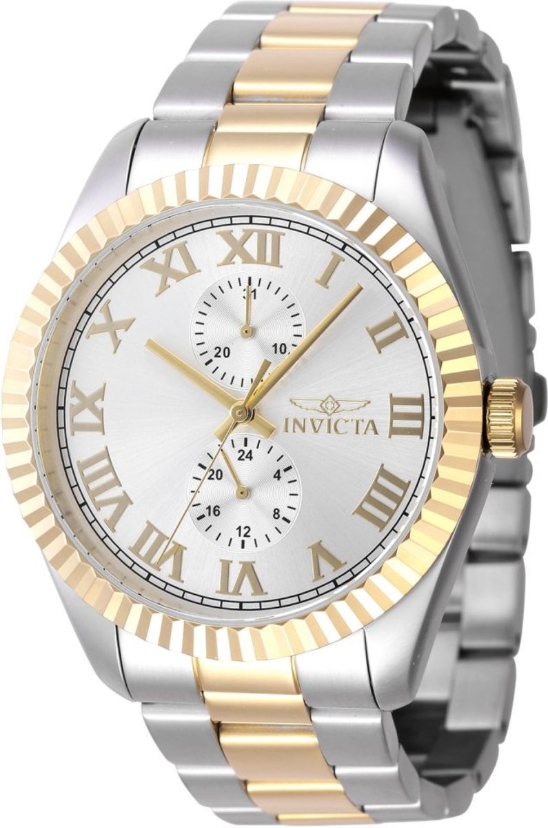 Invicta Specialty 47426 Heren Horloge - Waterdicht - Analoog - Quartz Uurwerk - Roestvrij Staal met zilveren Wijzerplaat - 43mm