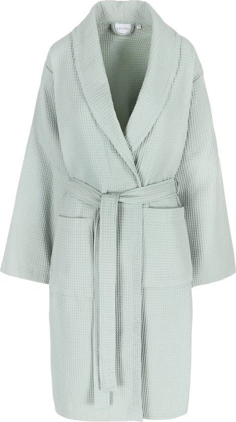 Casilin Kos Sauna Badjas Dames en Heren - Wafel 100% katoen - Maat XL - Zeegroen
