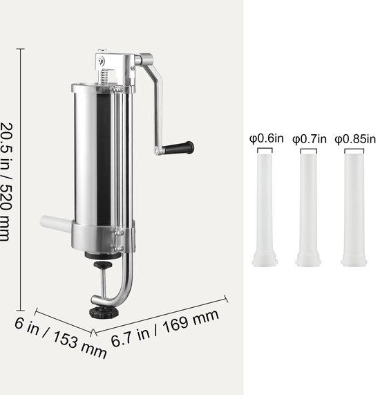 Worstmachine - Worstenvuller - Worstenmaker - 3L - Huishoudapparatuur - Keukenmachine