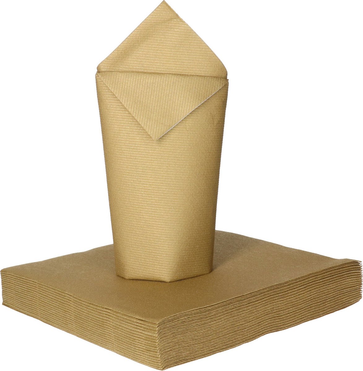 Givi Italia Feestelijke servetten - 20x - goud - 3 laags - 33 x 33 cm