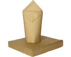 Givi Italia Feestelijke servetten - 20x - goud - 3 laags - 33 x 33 cm