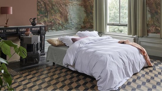 At Home by BeddingHouse Flamboyant Stripes - Housse de couette - Double - 200 x 200/220 cm - Blauw