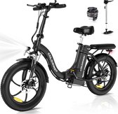 Colorway BK6 Elektrische Fiets - 20*3.0 Inch Fat Tire City Commuter EBike met Afneembare 36V 15Ah Lithium Batterij - Opvouwbaar Mountain E-Bike met 250W Motor - 7 Versnellingen - IP54 Waterdicht - Met fietstas