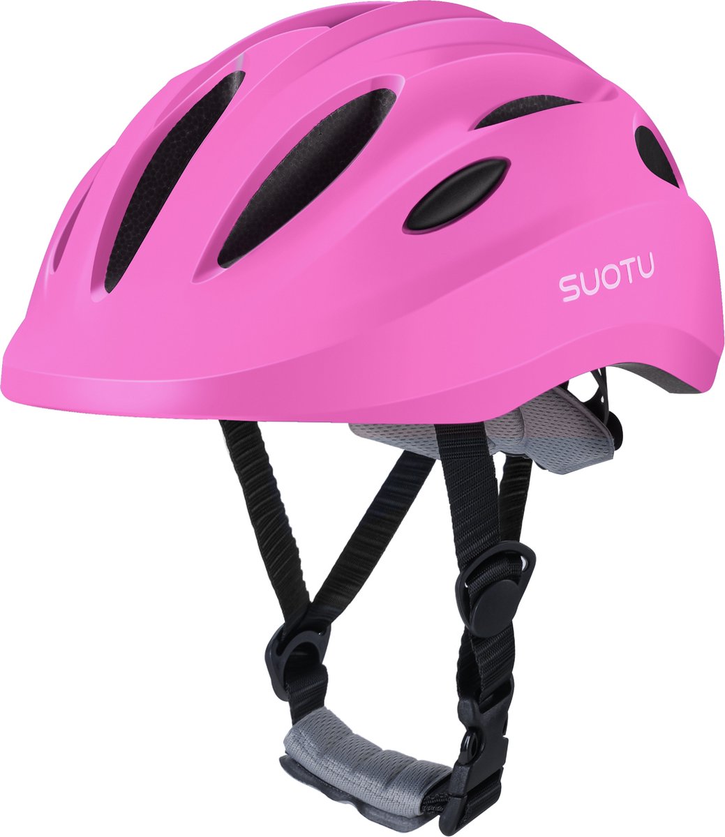 Suotu Kinderhelm - Buitenspeelgoed - helm - fietshelm kind - Fietshelm Jongens en Meisjes - S - 52-56CM - Roze