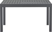 Rechthoekige uitschuifbare tuintafel voor 6 tot 8 personen - Aluminium structuur - L 135-270 x D 90 x H 75 cm - Donkergrijs