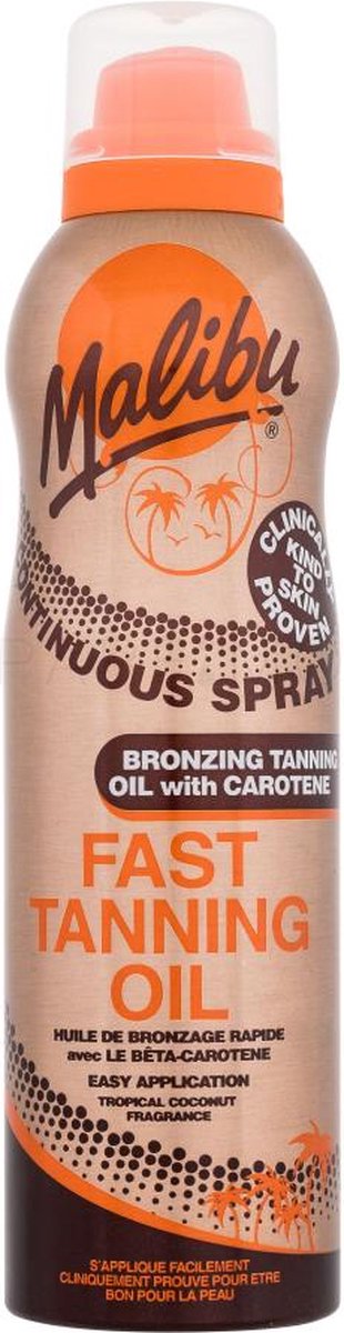 Goedkoopste Malibu Continuous Bronzing Fast Tanning Oil Carotene - 175 ml