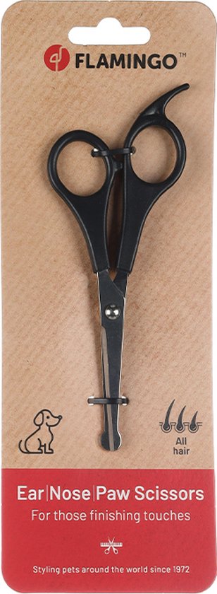 ciseaux flamant rose pour nez - oreilles - pattes. autour des yeux avec pointe ronde/émoussée. + molette pour régler la résistance