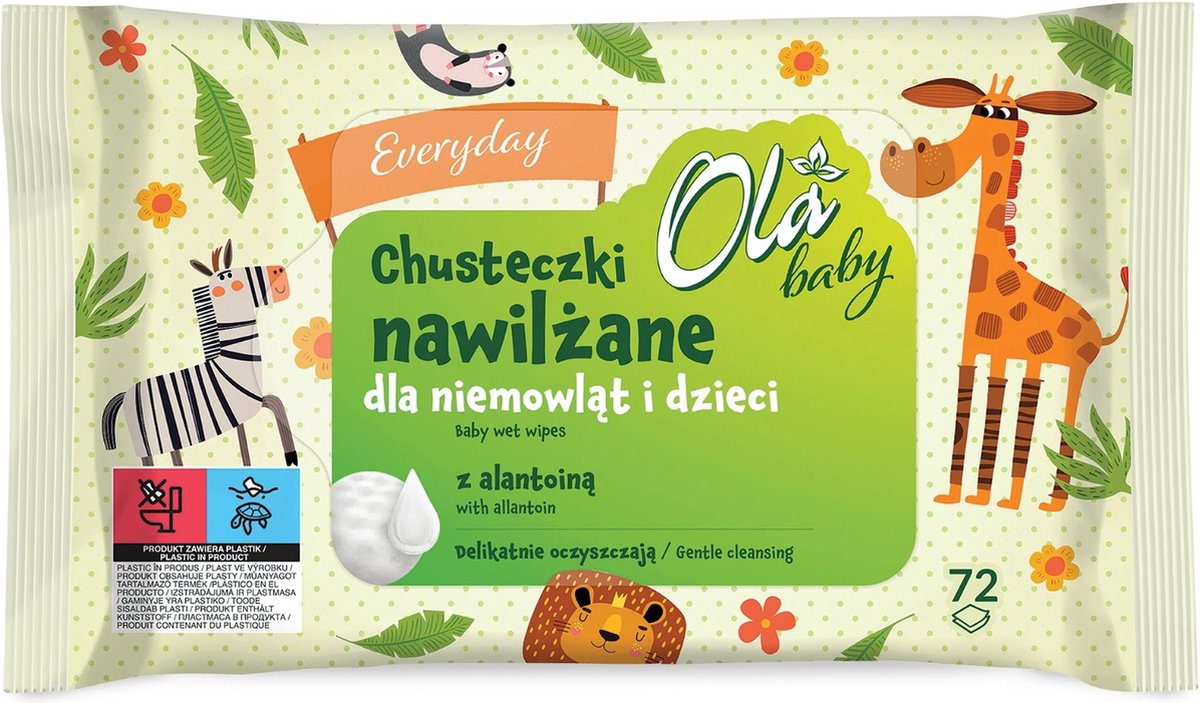 Goedkoopste 14x Ola Everyday babydoekjes (billendoekjes - vochtige doekjes) 72 st.