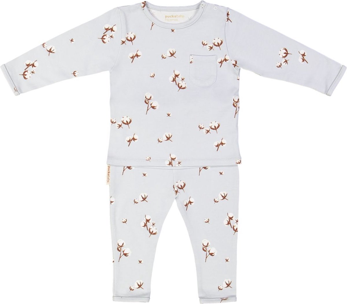 Puckababy baby pyjama/sleepsuit Sleepwear - 6-12m - Katoen - Cotton Flower