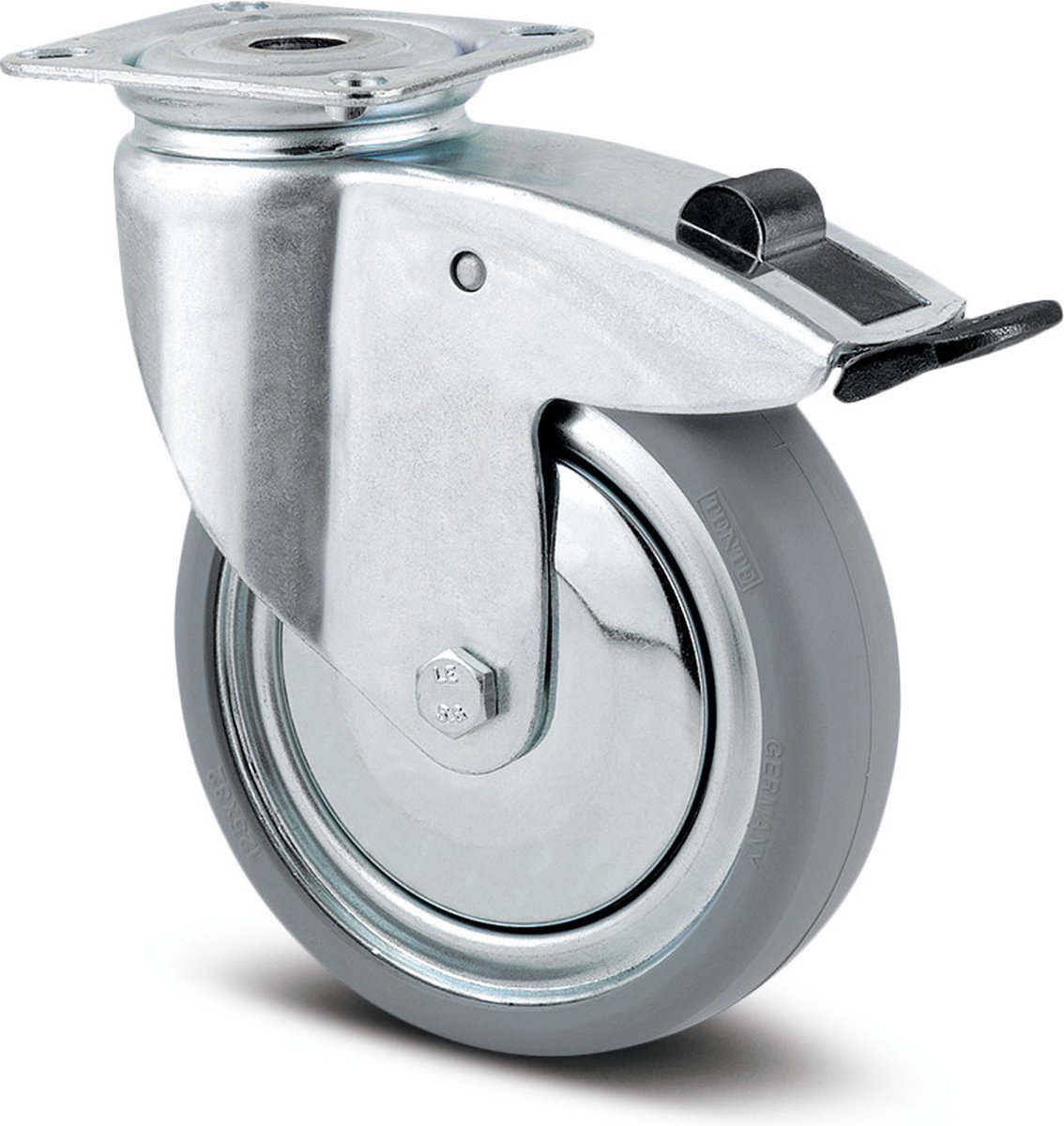 Tente - Wielen met Richtingsslot - 100 mm