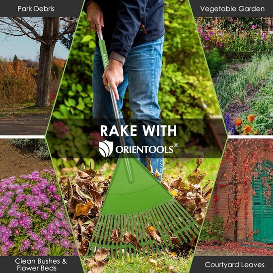 Opvouwbare handgreep hark 26Tines - LICHT GROEN Leak Rake — afbeelding 2