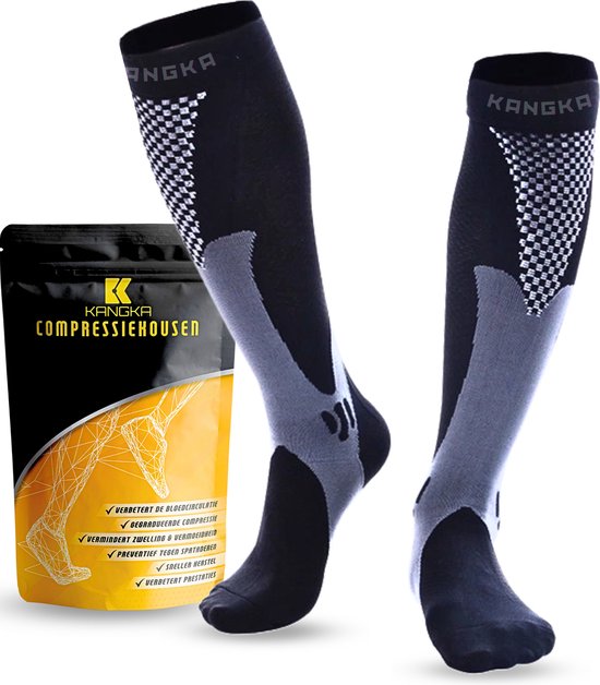 Kuitcompressiekousen, elastische compressiekousen met getrapte