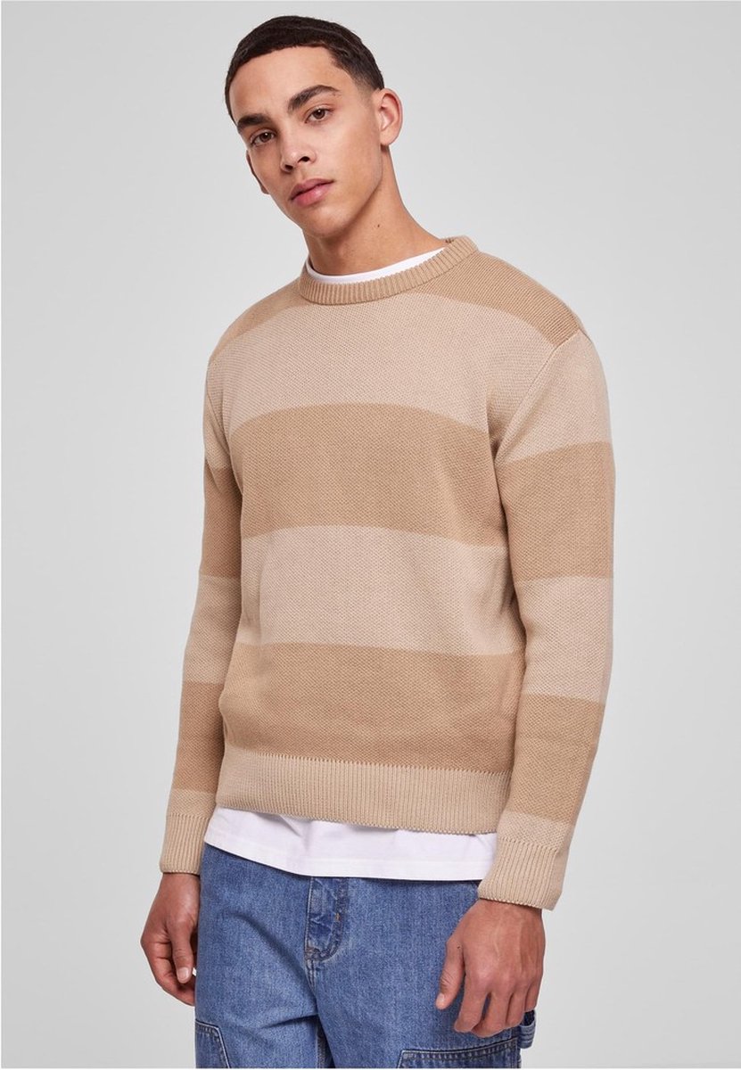 Urban Classics Heavy Oversized Striped Sweater/trui XL Beige
