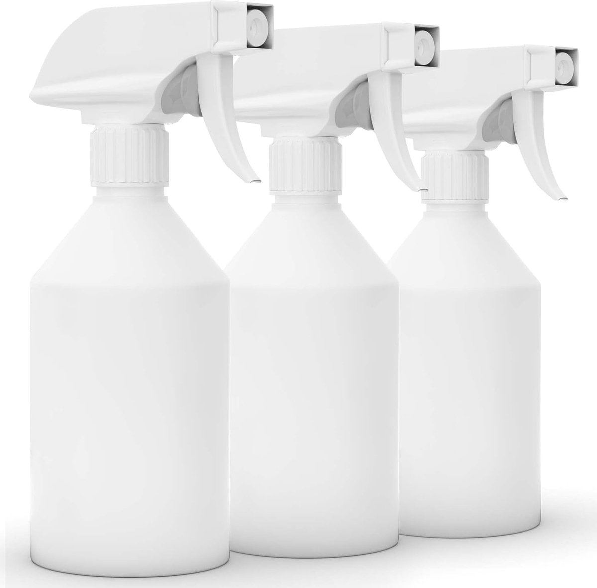 Set van 3 spuitflessen van gerecycled plastic voor meer duurzaamheid, premium pompspuitfles als plantenbevochtiger met fijne nevel, spuitfles, lege spuitfles, 3 x 250 ml