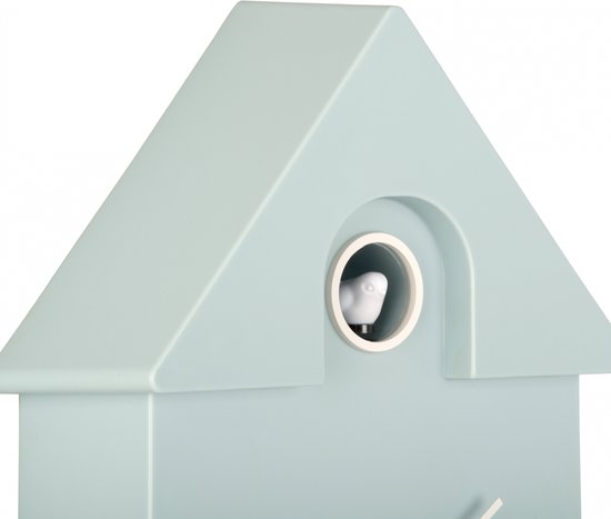 Karlsson Wandklok Modern Cuckoo - Zachtgroen - 8.5x21.5x41cm - Rechthoek - Thermoplast - Klokken voor Woonkamer - Kantoor - Slaapkamer