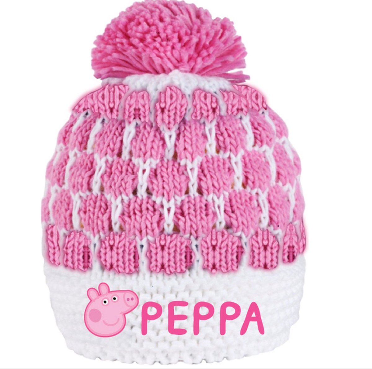 Peppa Big - Muts - Roze -Pom Pom - Maat 54