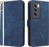 Coverup Book Case avec Cordon - Adapté à l'étui OPPO Reno12 - Blauw