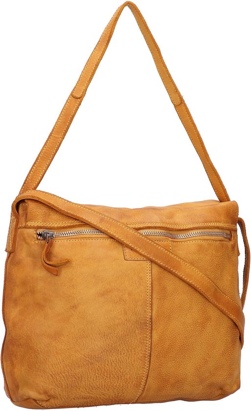 HAROLD'S Cuir Sac à épaule bandoulière Sac à épaule Submarine Shoulderbag Yellow Jaune foncé