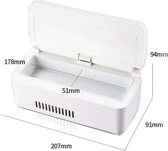 Bmetics - Koeltas medicijnen - Diabetes Koeltas insuline - Medische Koelbox - Insuline Etui - Diabetes Tas - Medische Koeltas - Auto Koelkast -Wit van BMetics — afbeelding 3